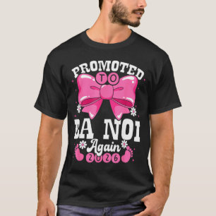 Camiseta Promovido para ba noi 2026 laço rosa fofo vietnami
