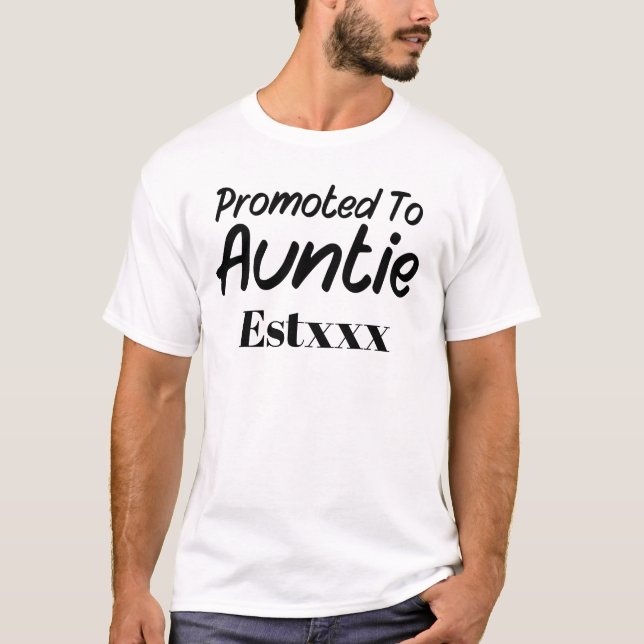 Camiseta Promovido para Tia  (Frente)