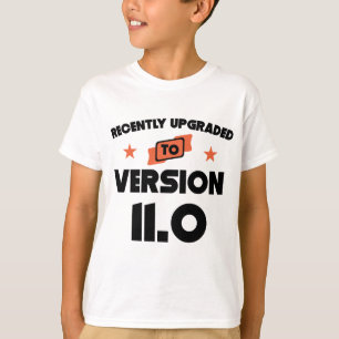 Camiseta Promovido recentemente aniversário da versão 11,