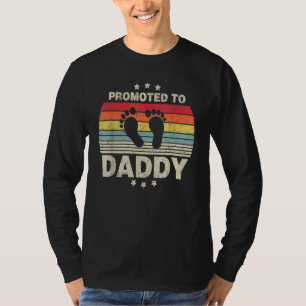 Camiseta Promovidos A Pais Vintage Pai Da Primeira Vez Papa