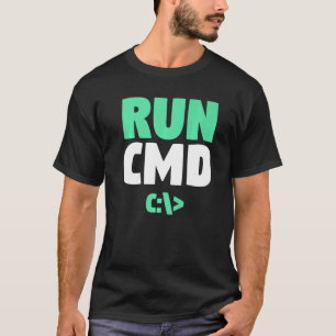 Camiseta Prompt de Comando do Programador do Computador Exe