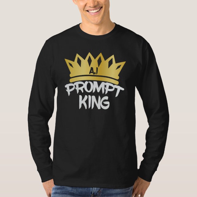 Camiseta Prompt King Machine Learning Data Learning Compute (Frente)