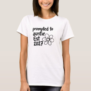 Camiseta Prompt Retró para Tia Est 2027 Silhueta Floral