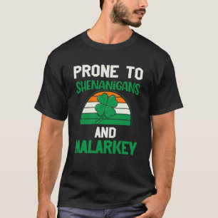 Camiseta Prona aos shenaniganos e Dia de São Patrício de ma