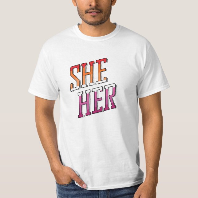 Camiseta Pronomes Lesbicas Ela Dela (Frente)