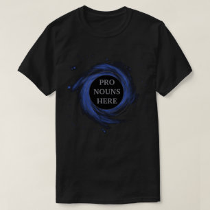 Camiseta Pronounes Personalizados do Black Hole Gendervoid