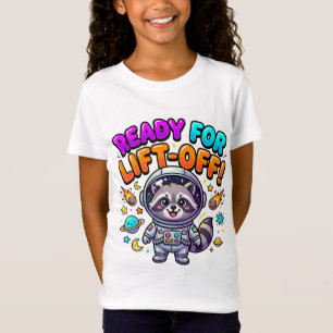 Camiseta Pronta Para Decolagem Astronauta Guaxinim