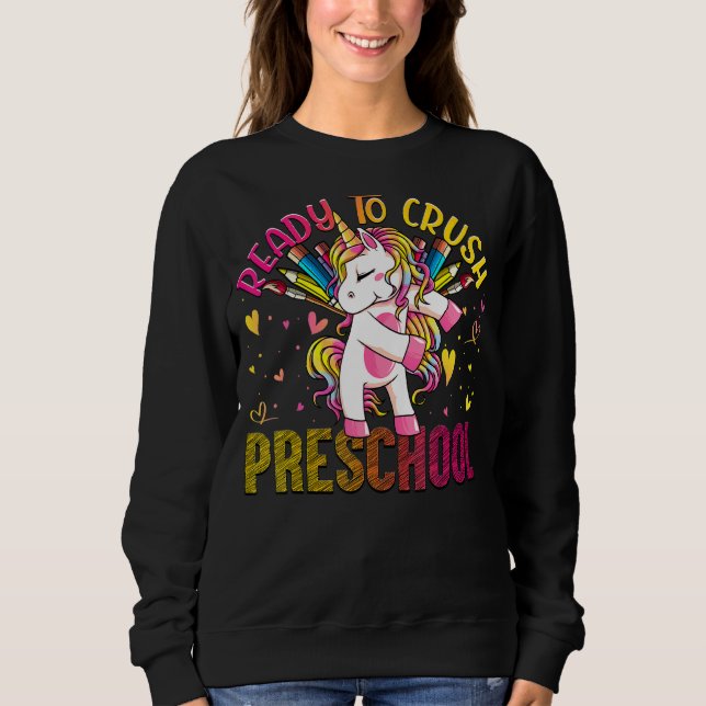 Camiseta Pronta Para Esmagar A Pré-Escola De Volta À Faculd (Frente)