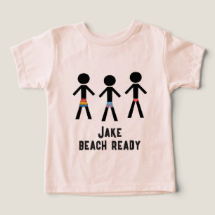 Camiseta Pronta para praia - Três Caras vestidas