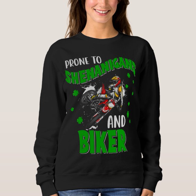 Camiseta Pronta Para Shenanigans E Biker Engraçado Rua Do P (Frente)