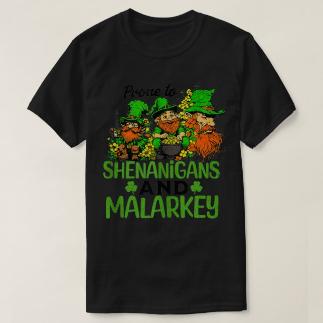 Camiseta Pronta Para Shenanigans E Rua Malarkey Engraçado P (Frente do Design)