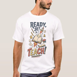 Camiseta Pronto Começa Ensina Professor Divertido