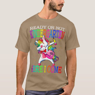 Camiseta Pronto Ou Não Para O Jardim De Infância Aqui Eu Vo