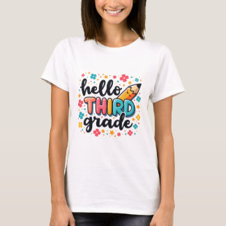 Camiseta Pronto Para a 3ª Série Roupas de Volta às Aulas 
