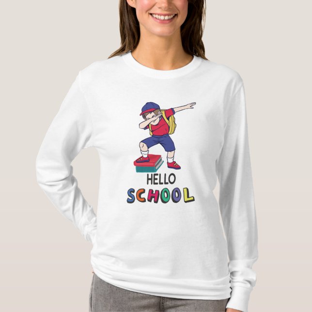 Camiseta Pronto para a escola online (Frente)