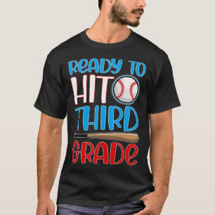 Camiseta Pronto para Acertar Basebol do 3º ano de volta à e