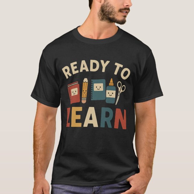 Camiseta Pronto para aprender | De volta à escola (Frente)