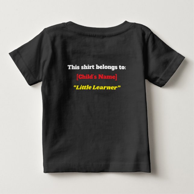 Camiseta "Pronto para Aprender, Pronto para Brilhar!" – Lin (Verso)