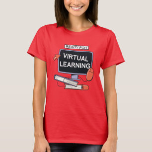 Camiseta Pronto para aprendizagem virtual