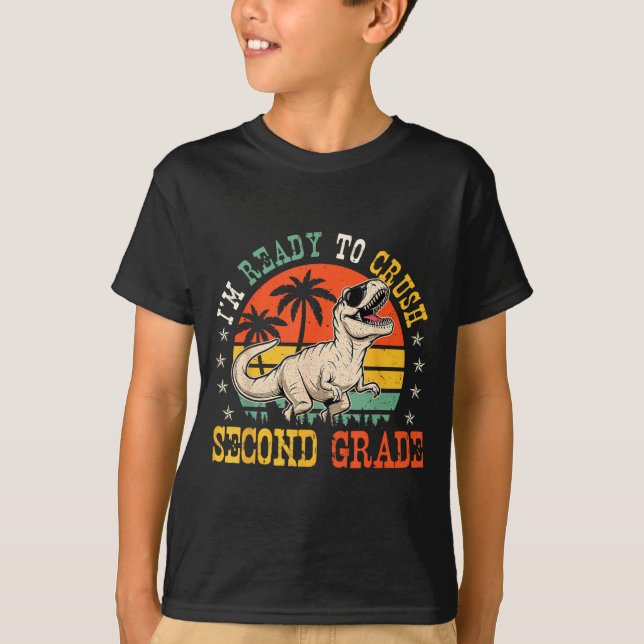 Camiseta Pronto para arrasar a 2ª série divertida volta às  (Frente)