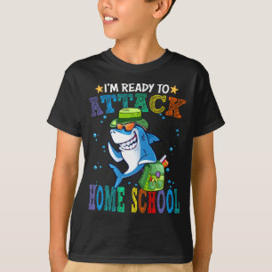 Camiseta Pronto Para Atacar A Escola De Volta De Tubarão 