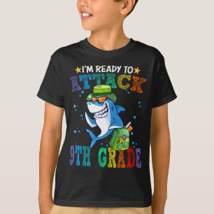 Camiseta Pronto Para Atacar A Escola De Volta Do Tubarão D