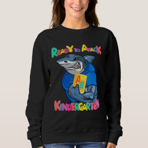 Camiseta Pronto Para Atacar Kindergarten Tubarão Para Homen