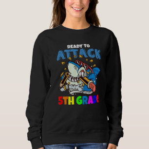 Camiseta Pronto Para Atacar Meninos do 5º Ano Tubarão Volta