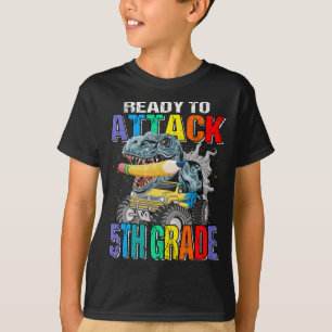 Camiseta Pronto Para Atacar O Dinossauro De Caminhão Monst
