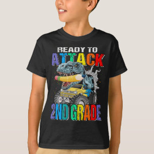 Camiseta Pronto Para Atacar O Dinossauro De Caminhão Monst
