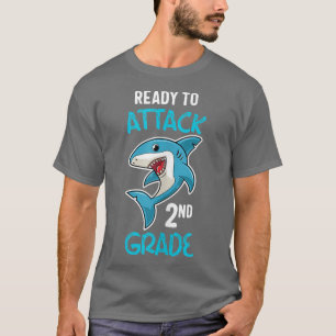 Camiseta Pronto Para Atacar O Tubarão De Grau segundo De Vo
