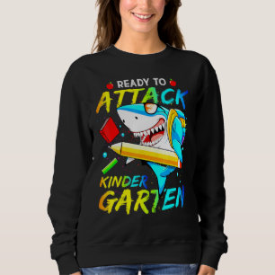 Camiseta Pronto Para Atacar O Tubarão Do Jardim De Infância