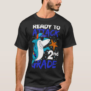 Camiseta Pronto Para Atacar O Tubarão Legal De Grau segundo
