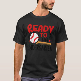 Camiseta Pronto Para Atingir A Pré-Escola De Baseball No Ja