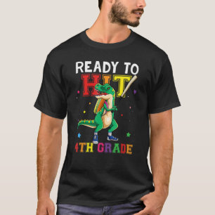 Camiseta Pronto Para Atingir O Basebol Do Quadrado Do 4º Gr
