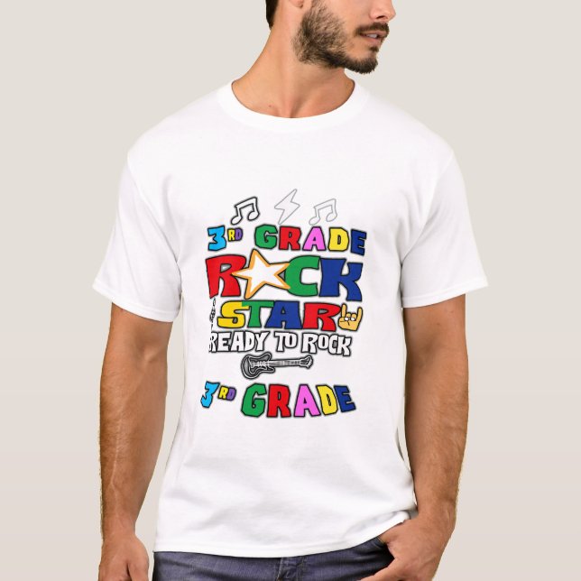 Camiseta Pronto Para Atingir O Rockstar Do Terceiro Grau De (Frente)