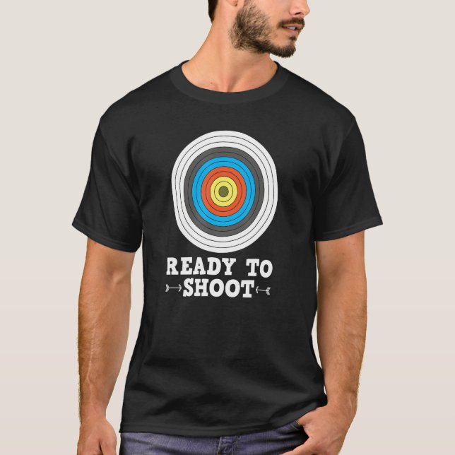 Camiseta Pronto Para Atirar Em Artes De Caça De Arcos Com A (Frente)