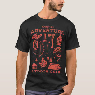 Camiseta Pronto Para Aventura Elementos De Aproximação De E