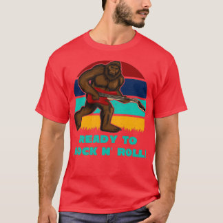 Camiseta Pronto Para Balançar O Design De Sasquatch De Pé G