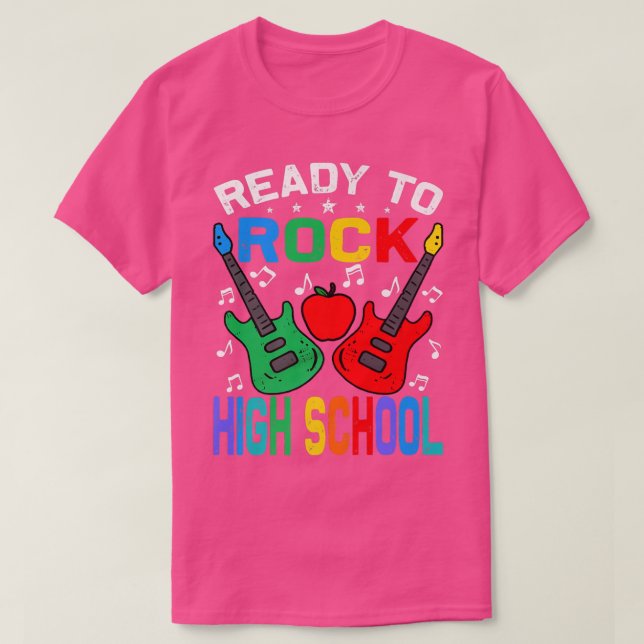 Camiseta Pronto Para Balançar O Segundo grau De Volta À Esc (Frente do Design)