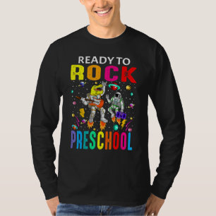 Camiseta Pronto Para Balançar Pré-Escolar Astronauta Dinoss
