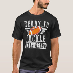 Camiseta Pronto Para Combater A Bola De Futebol Do Sexto An