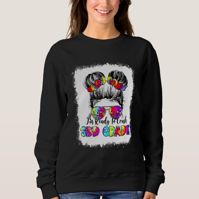 Camiseta Pronto Para Detonar Terceiro Ano Coque Desarrumado (Frente)