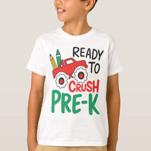 Camiseta Pronto para Dominar Pré‑K Meninos volta às aulas