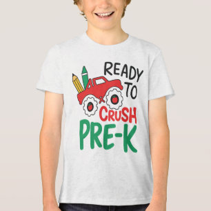 Camiseta Pronto para Dominar Pré‑K Meninos volta às aulas