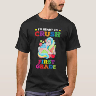 Camiseta Pronto Para Esmagar 1 Rua De Autismo Unicórnio De 