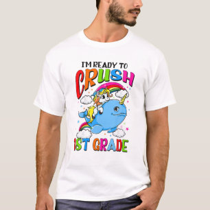 Camiseta Pronto Para Esmagar 1 Rua Grau Unicorn Narwhal De