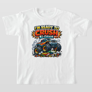 Camiseta Pronto para Esmagar Caminhão Monstro da 1ª Série