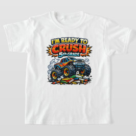 Camiseta Pronto para Esmagar Caminhão Monstro da 5ª Série