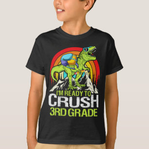 Camiseta Pronto Para Esmagar De Volta Ao Dinossauro Da Esco